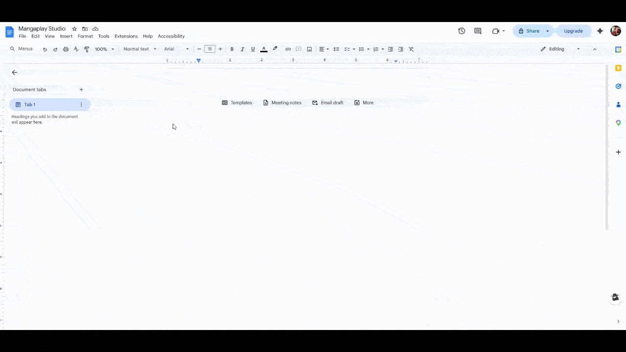 Mangaplay Studio demo - write a manga script in Google Docs, see panels form as you type